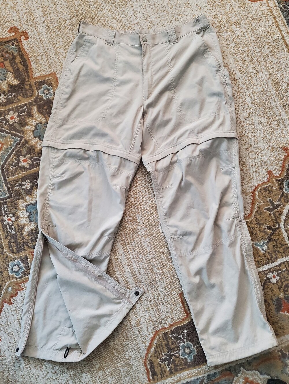 L.L. BEAN Vintage Convertible Zip Off Zip Leg Hiking Trail Pants 38 X 32